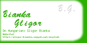 bianka gligor business card